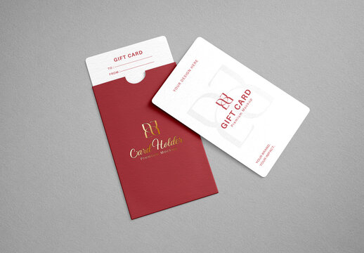 Premium Gift Card Holder Mockup