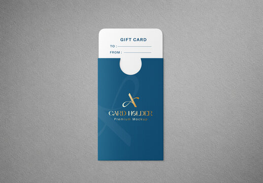 Elegant Card Holder and Gift Card Mockup