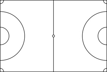 Soccer field. Football pitch. Football field dimensions and goal layouts. Player placement schemes. Court and stadium line style. Football match, futsal, mini-football league scheme. Vector © Volodymyr