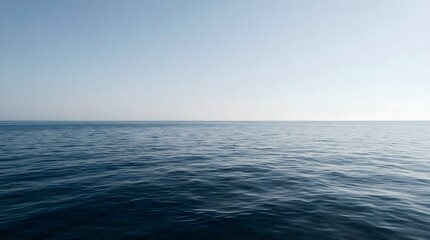 Obraz premium Minimal Blue Ocean Treaty Concept with Copy Space