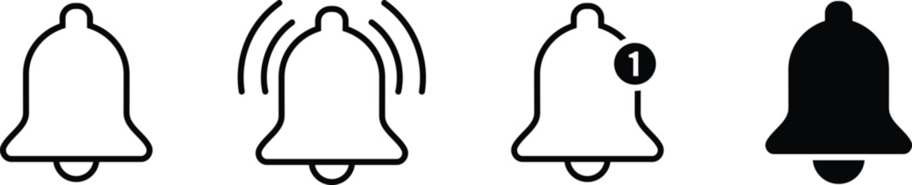 Notification bell icon vector art illustration