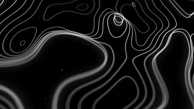 Black and white abstract swirl wave pattern design wallpaper with floral tribal ornament curves and decorative vector texture elements