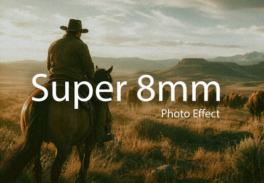 Super 8 Film Emulation Effect With Grain and Color Adjustments
