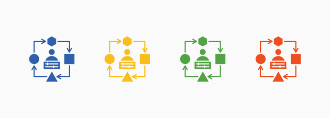 Fototapeta premium Adaptability Icon Set Color Multiple Style Collection Illustration