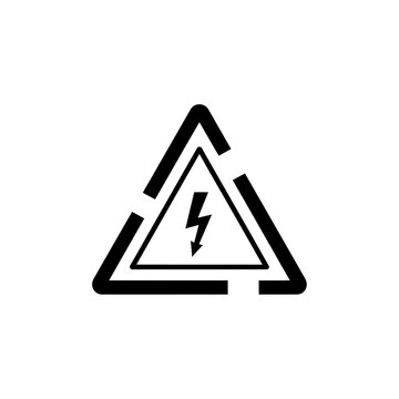 Electric Shock Warning Sign Symbol.