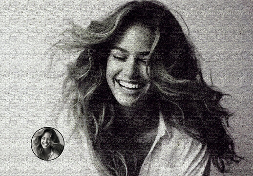 Creative Carving Pencil Sketch Photo Effect