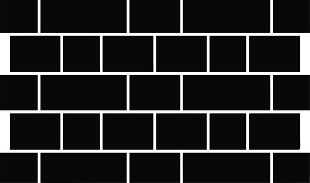 Repeating pattern of solid black squares arranged neatly on a crisp white surface