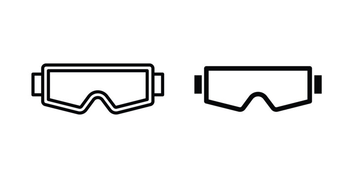 AR headset icon set illustration. icon designs