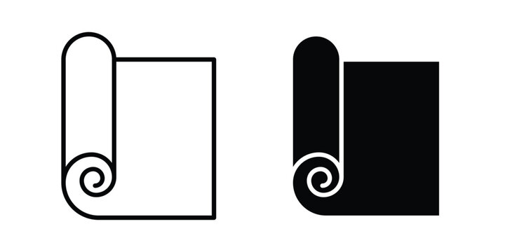 Carpet roll icon set illustration. icon designs