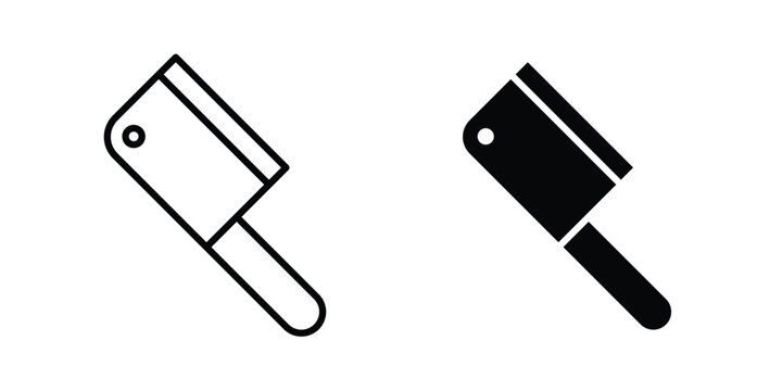 Chopper knife icon set illustration. icon designs