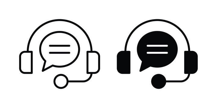 Customer support icon set illustration. icon designs