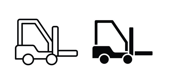 Forklift icon set illustration. icon designs