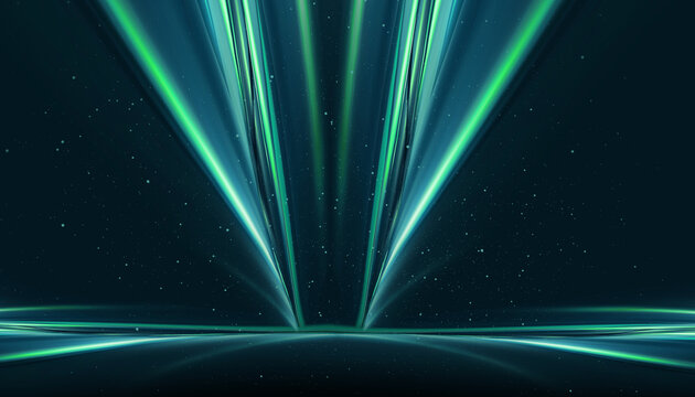 Abstract blue light rays background