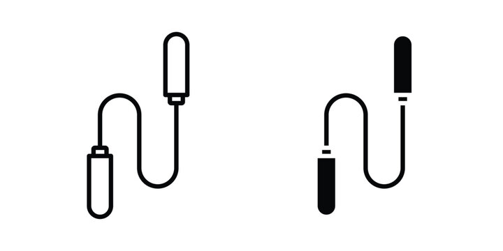Jump rope icon set illustration. icon designs