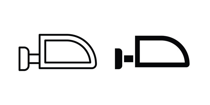 Side mirror icon set illustration. icon designs