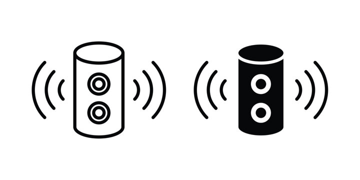 Smart speaker icon set illustration. icon designs
