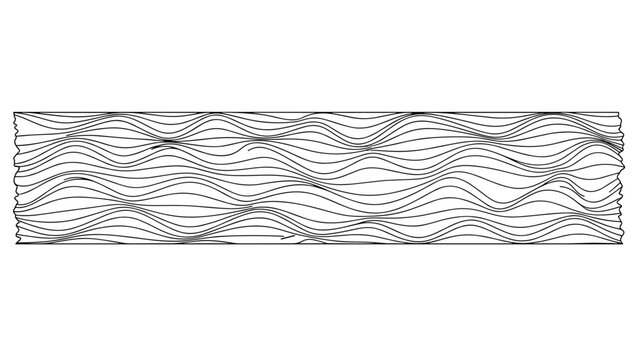 Decorative tape featuring a continuous wavy line pattern with dashed accents, ideal for enhancing crafts, journals, and creative design projects.
