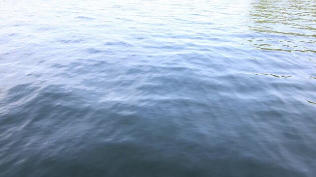 Gentle Ripples on Calm Blue Water Surface with Subtle Reflections