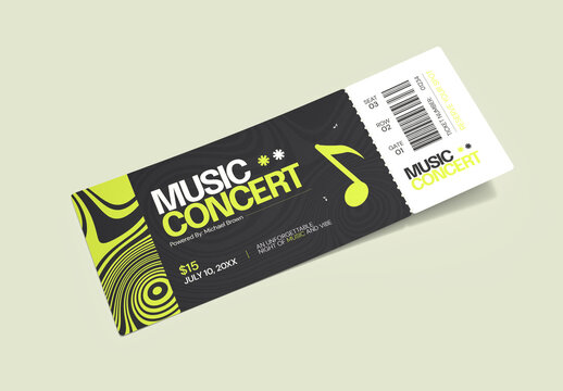 DJ Night Party Event Ticket Template