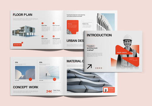 Architecture Portfolio Template Layout with Project Showcase