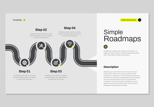 Modern Minimal Roadmap Infographic Template