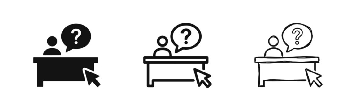 Help Desk Customer Support Information Icon Set