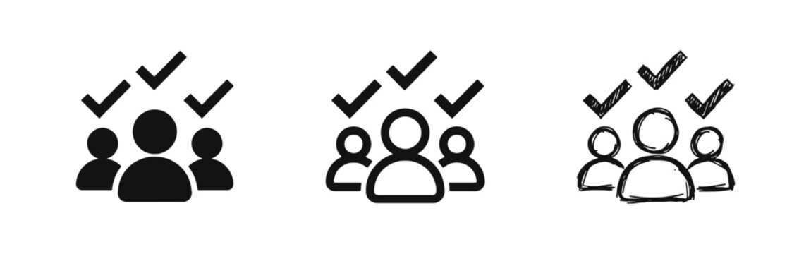 Verified Team and Task Completion Group User Icons