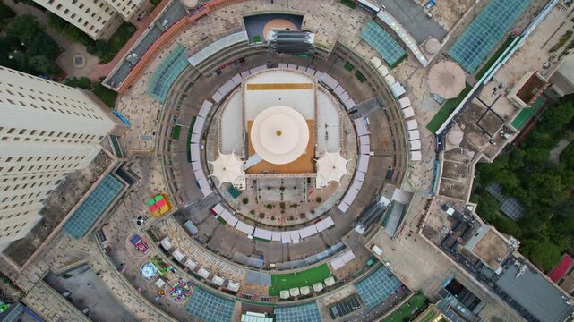 Aerial shot of Fuqiangxiang Mosque in Xining, Qinghai