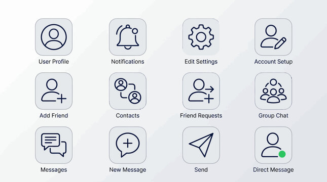 Collection of social media and communication app icons.