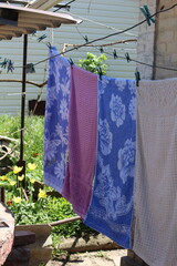 Obraz premium the towels are dried in the fresh air