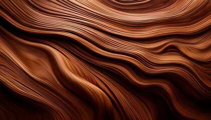 Obraz premium Abstract Wavy Brown Wood Grain Texture Background Illustration