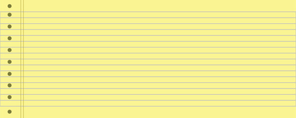 Yellow lined legal pad paper background with holes © achmad