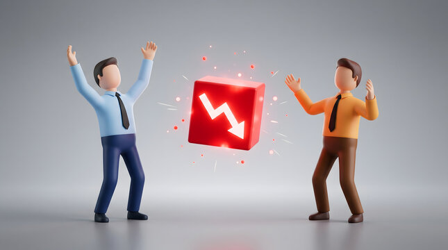3D rendering of corporate team discussing stock dividend payout and financial wealth management strategy