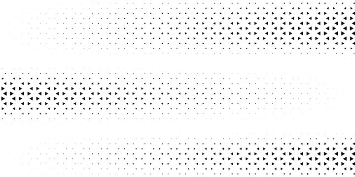 Seamless halftone triangle pattern. Random vector noise texture