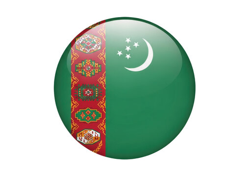 Flag of turkmenistan icon isolated on transparent background