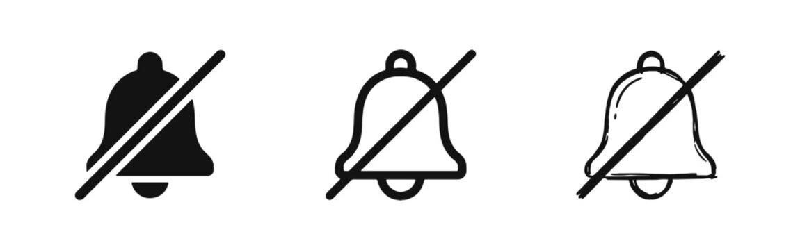 Mute Notification and Silent Mode Bell Icons