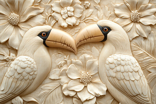 AI generated illustration elegant bas relief made generative AI technology
