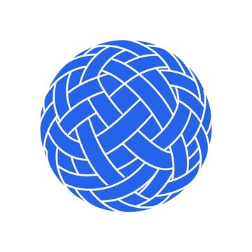 Minimal sepak takraw ball icon with clean woven rattan pattern. Modern flat SVG design ideal for sports graphics, Southeast Asian games, and competition visuals.
