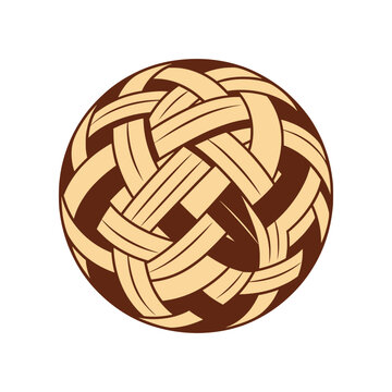 Minimal sepak takraw ball icon with clean woven rattan pattern. Modern flat SVG design ideal for sports graphics, Southeast Asian games, and competition visuals.