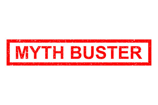 Myth buster stamp highlighting debunking common misconceptions