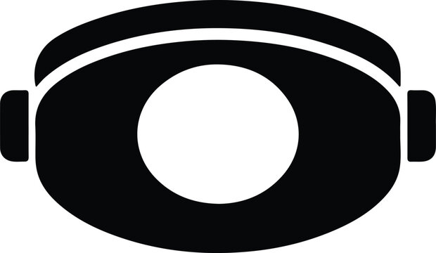 Silhouette design sleep mask simple eye protection icon flat comfortable design vector