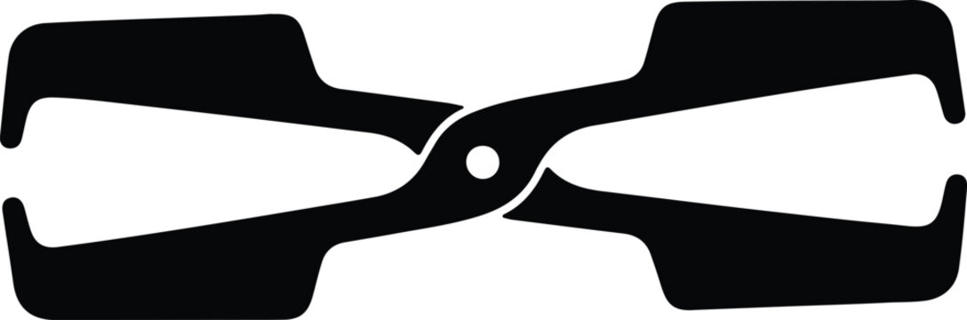 Silhouette design simple staple remover office supply industrial gripping tool vector
