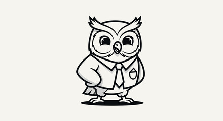 Obraz premium Cartoon owl illustration