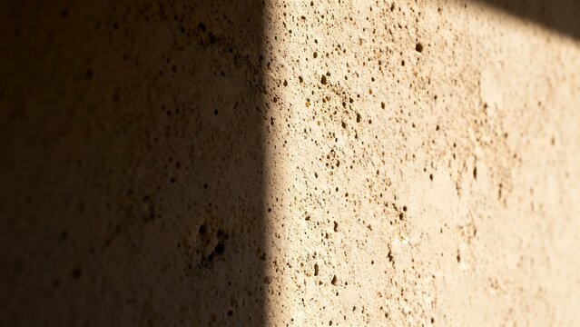 Modern Rustic Wall Texture Background With Sunlight and Copy Space