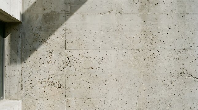 Abstract Rough Plaster Wall Background in Warm Natural Light