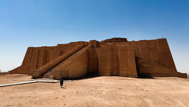 Exploring the ancient ziggurat of ur in iraq with its impressive architecture