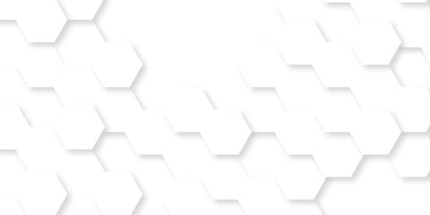Fototapeta premium White abstract honeycomb mosaic and tile geometric hexagon vector illustration. geometric digital technology polygon science vintage square mosaic and web cover business texture.