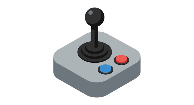 Retro Game Joystick Controller Closeup.