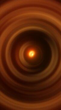 Abstract orange vortex with glowing concentric rings, bright central core, and warm swirling energy motion.