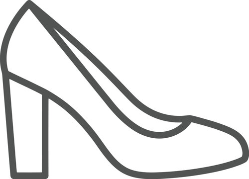 High heel pump shoe silhouette for fashion and apparel design